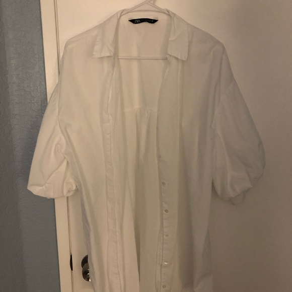 Zara White billowy blouse in size S - Picture 3 of 4